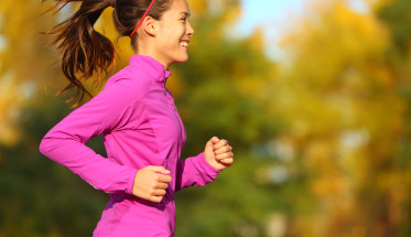 Running Outside Pink Shirt