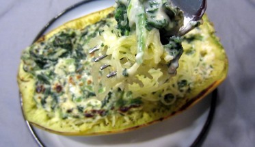 Spinach Artichoke Spaghetti Squash