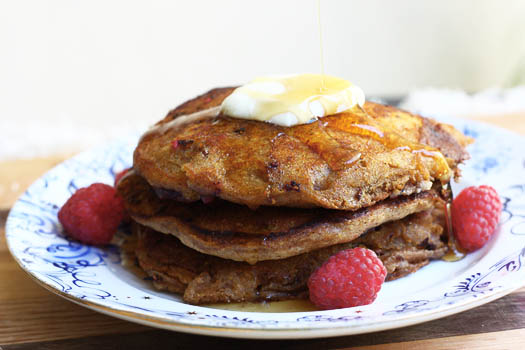 Quinoa Raspberry Pancakes