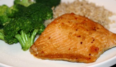 Glazed Salmon Broccoli Rice