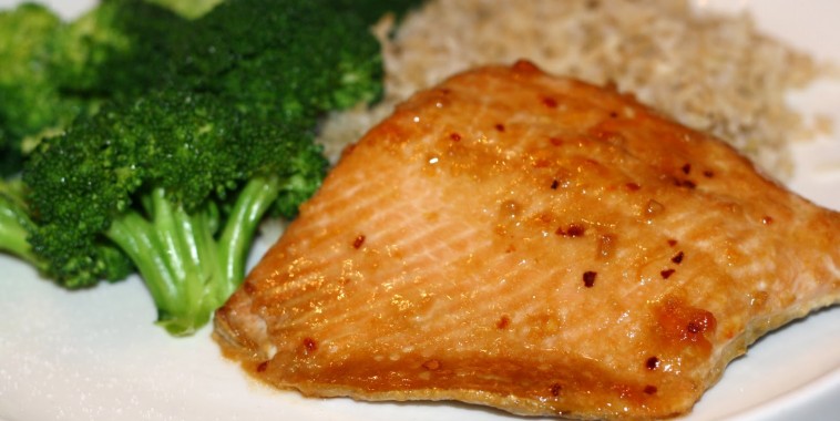 Glazed Salmon Broccoli Rice