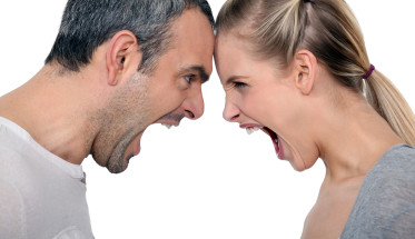 man and woman yelling at each other