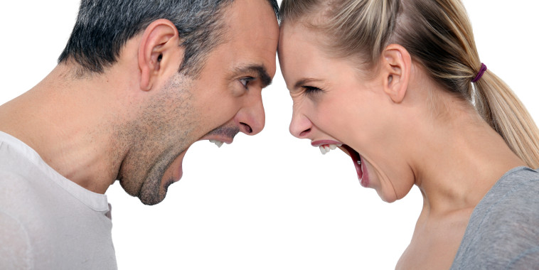 man and woman yelling at each other