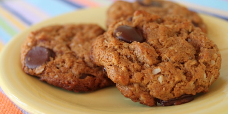 Almond Butter Dark Chocolate Chip Cookies