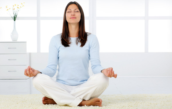 woman meditating