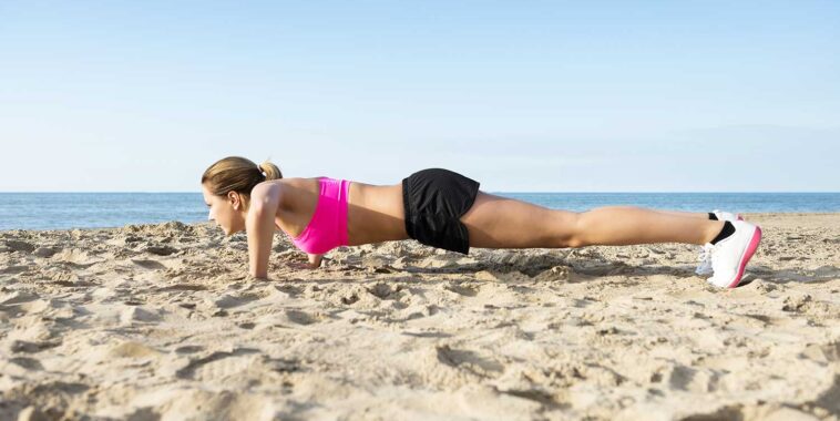 Pushups on the Beach